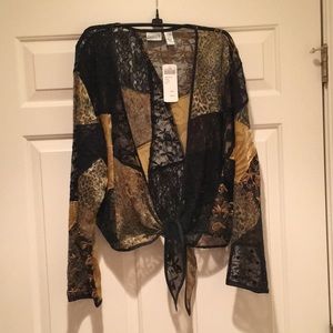 Chico’s Size 2 Lace Patch Shirt